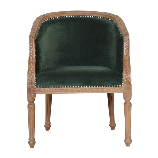 Emerald Velvet Occasional Chair