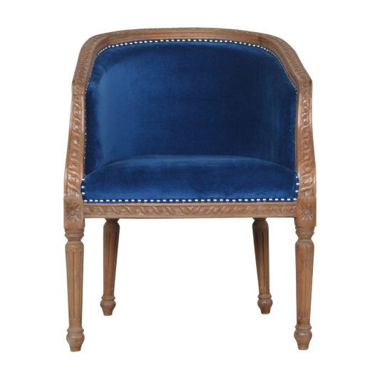 Royal Blue Velvet Occasional Chair