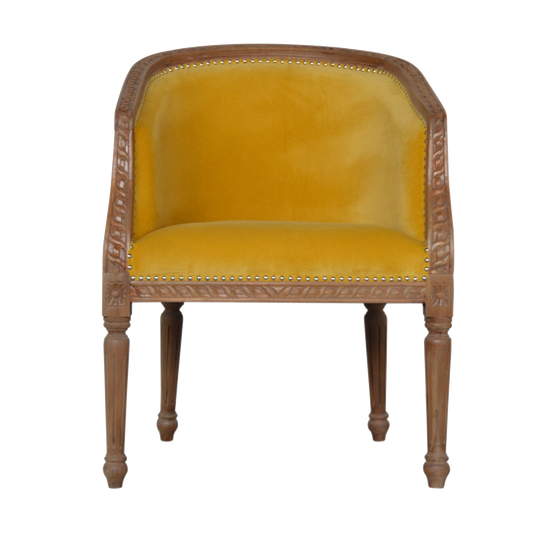 Mustard Velvet Occasional Chair