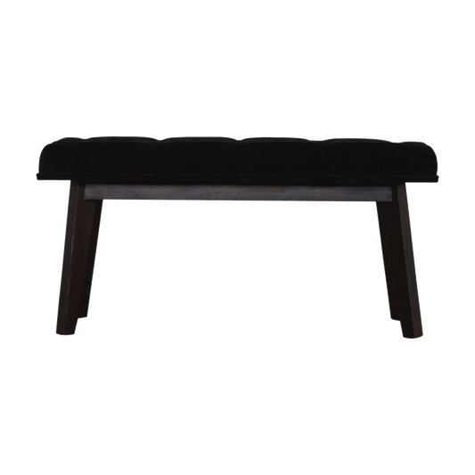 Black Velvet Hallway Bench
