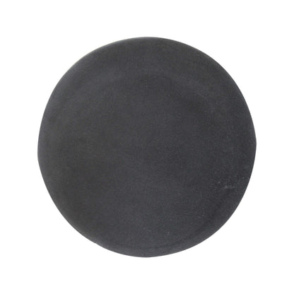 Black Velvet Wooden Base Footstool