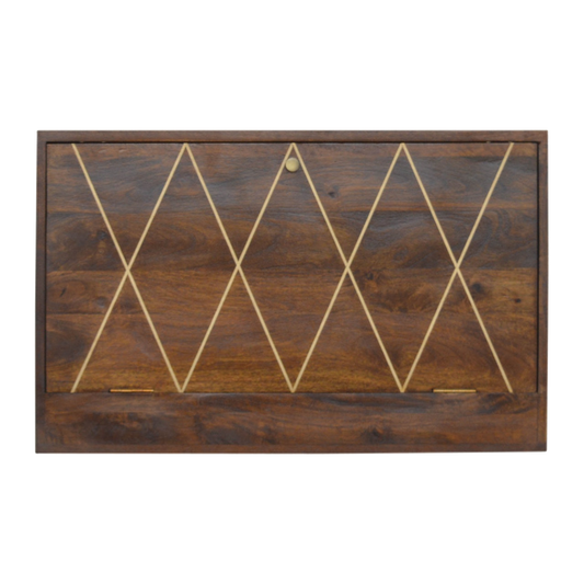 Geo Brass Flip Down Writing Desk