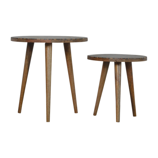 Tree Trunk Footstool Set of 2