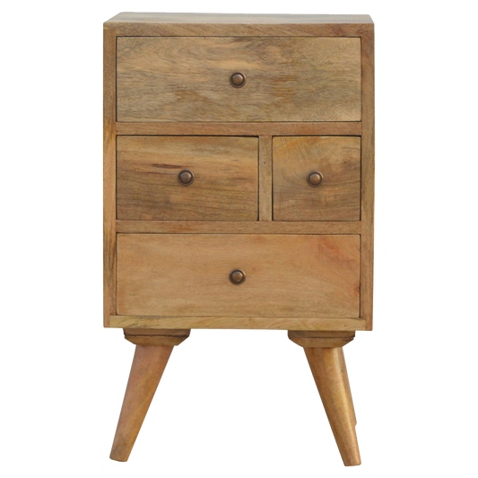 Nordic Style 4 Drawer Multi Bedside