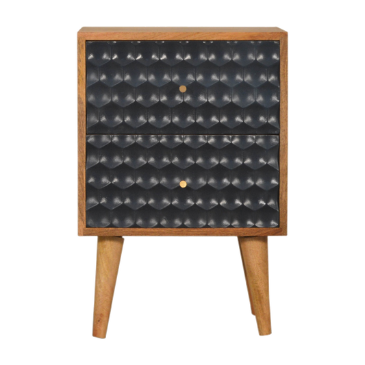 Navy Blue Honeycomb Bedside