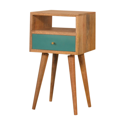 Mini Teal Hand Painted Bedside