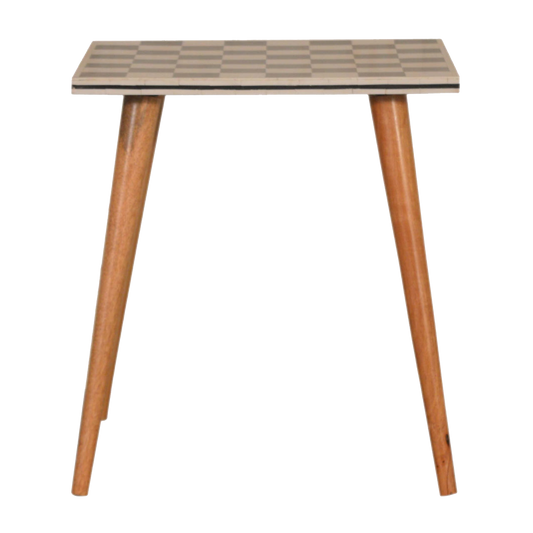 Checkered End Table
