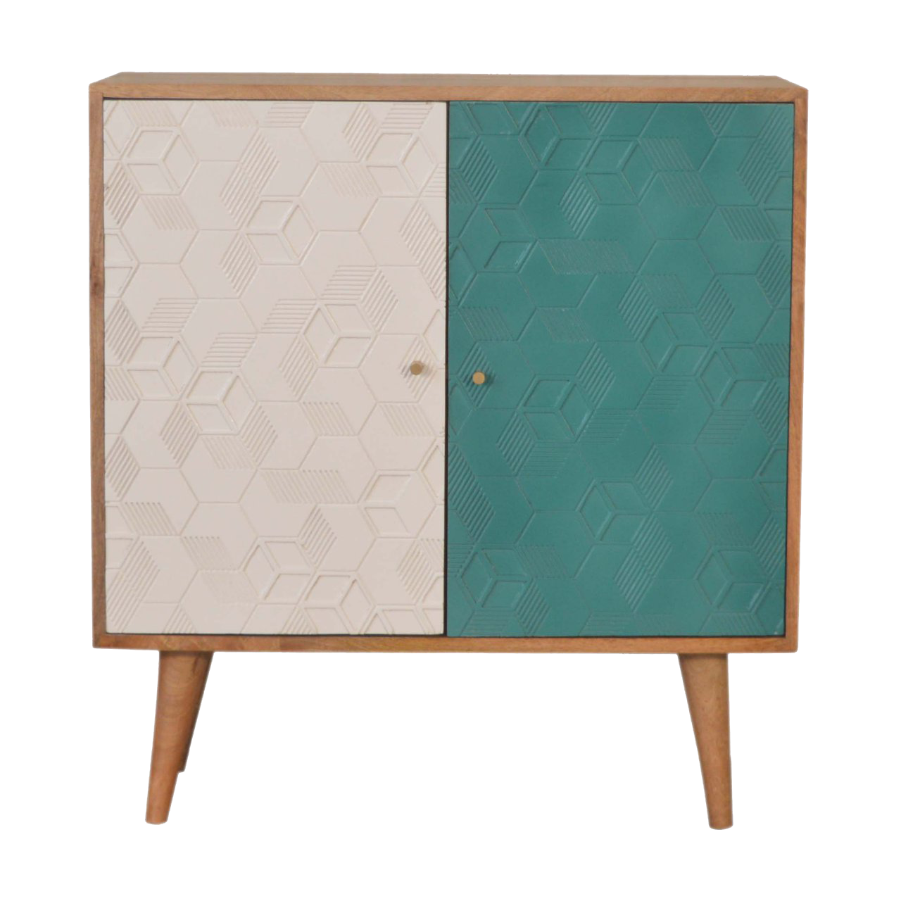 Acadia Teal and White Cabinet