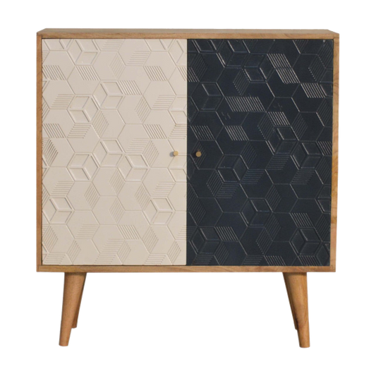 Acadia White and Navy Cabinet