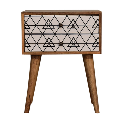 Triangular Printed Bedside