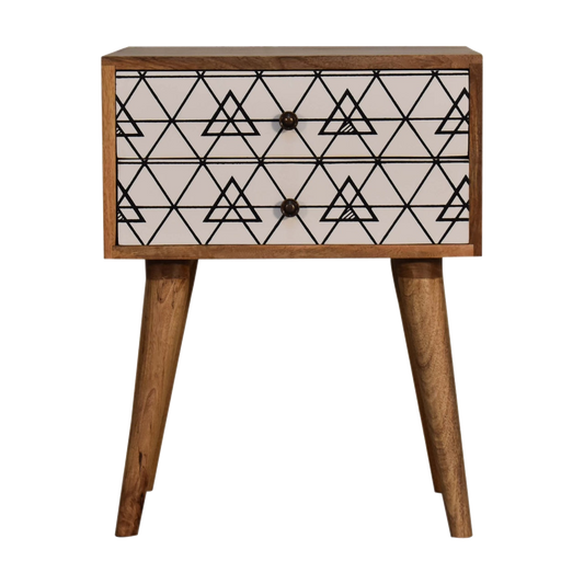 Triangular Printed Bedside