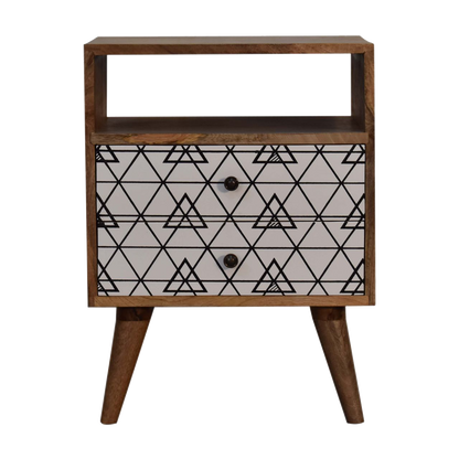 Triangle Print Open Bedside