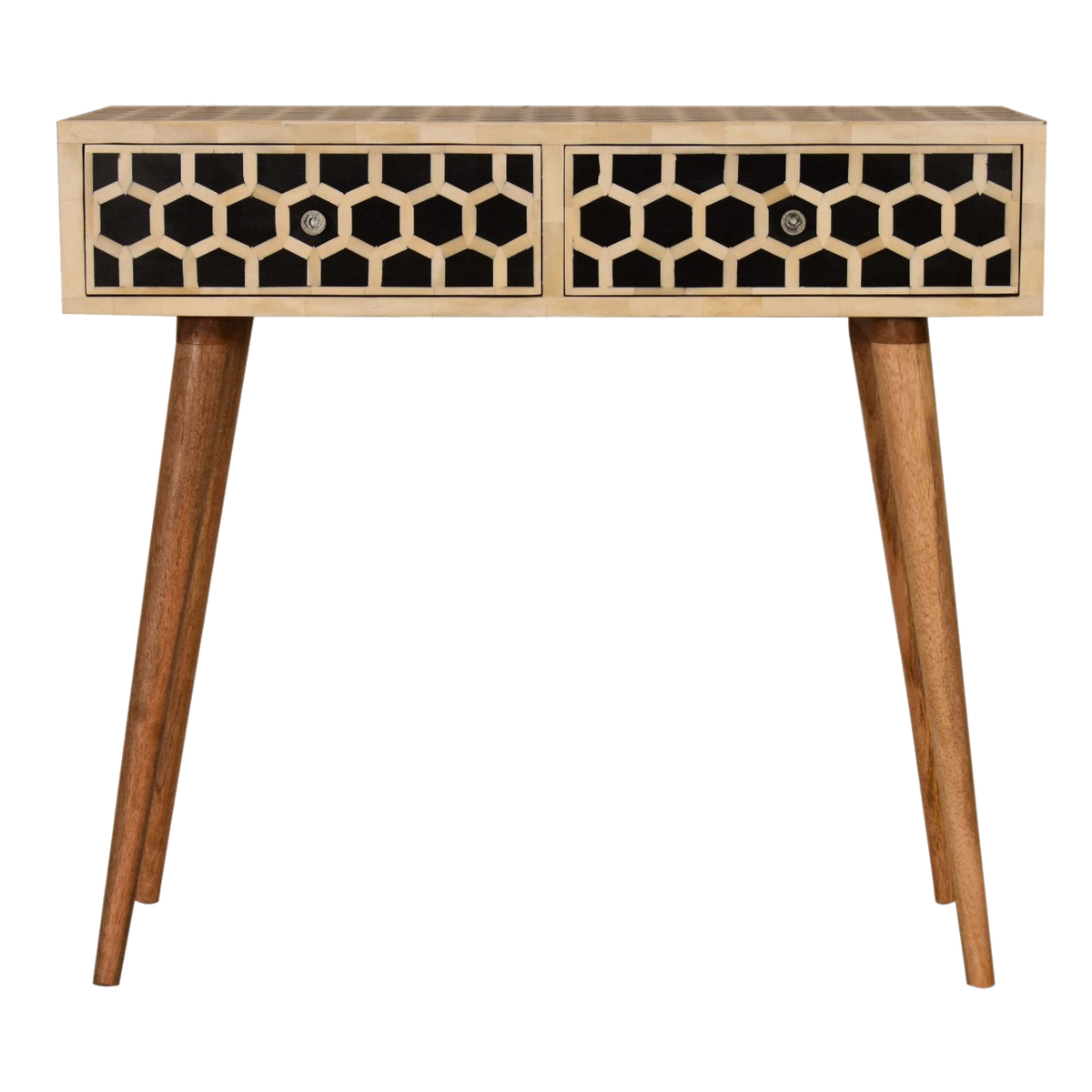 Honeycomb Bone Inlay Console Table