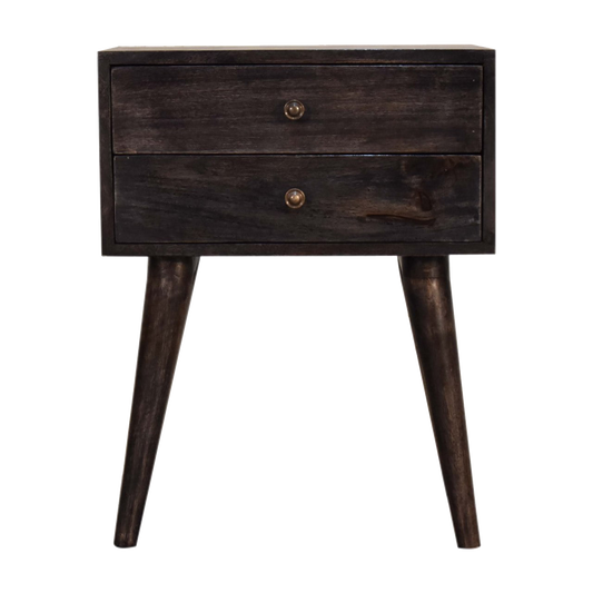 Ash Black Modern Solid Wood Bedside