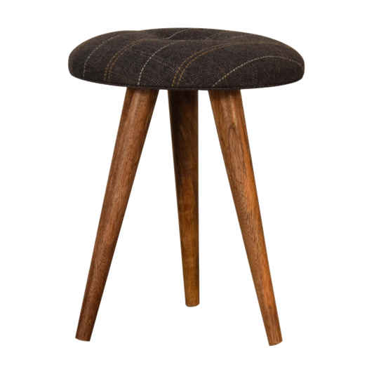 Tweed Patterned Footstool