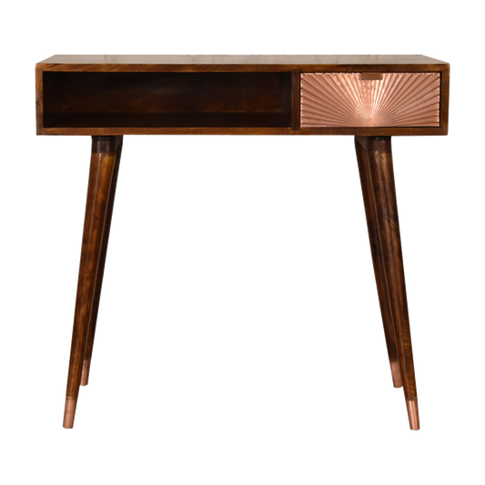 Manila Rose Gold Writing Desk