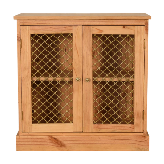 Caged Pine Cabinet