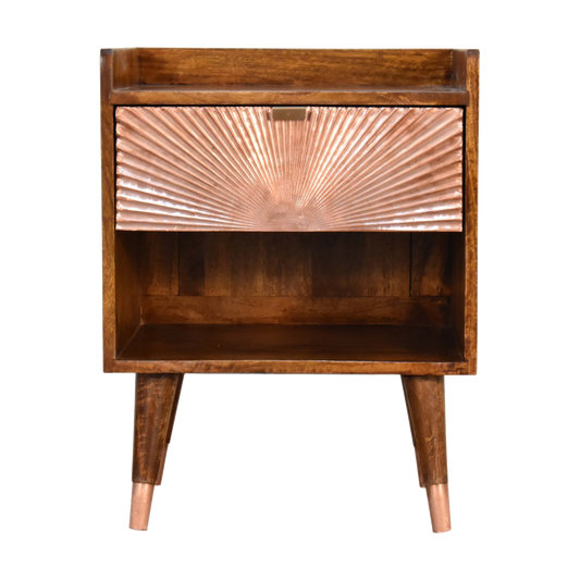 Manila Copper 1 Drawer Bedside