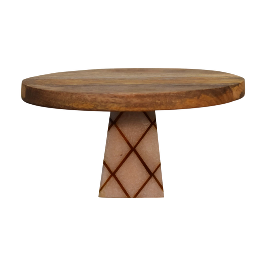 Oak-Style Resin Cake Stand