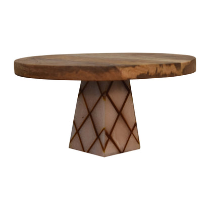 Oak-Style Resin Cake Stand