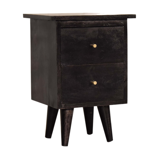 Black Hand Painted Bedside