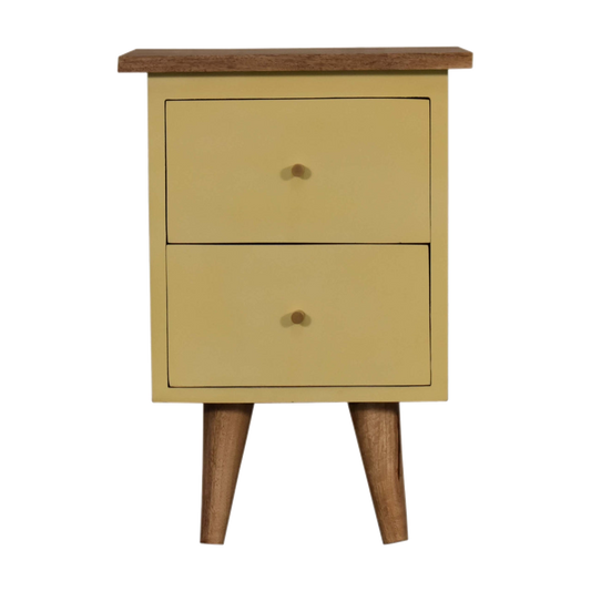 Yellow Hand Painted Bedside
