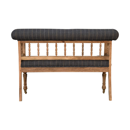 Pewter Deep Button Hallway Bench