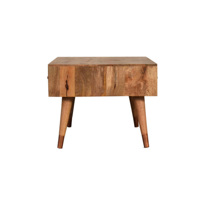 Oak-Style Copper Inlay Coffee Table