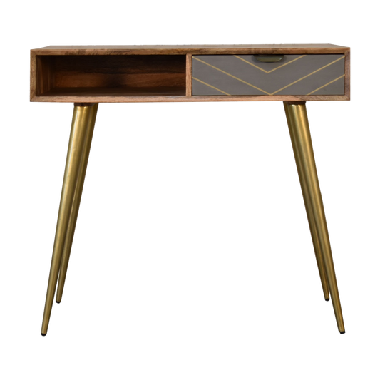 Cement Brass Cable Writing Desk