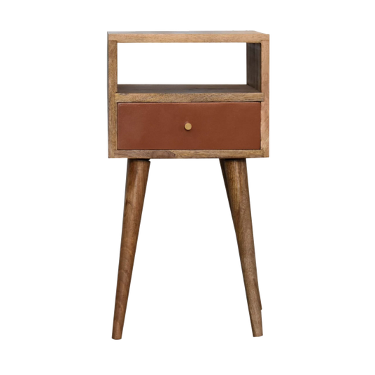 Mini Brick Red Hand Painted Bedside