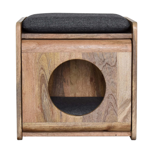 Round Cut-out Pet Bed with Seat Pad