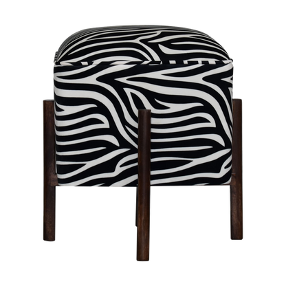 Zebra Footstool