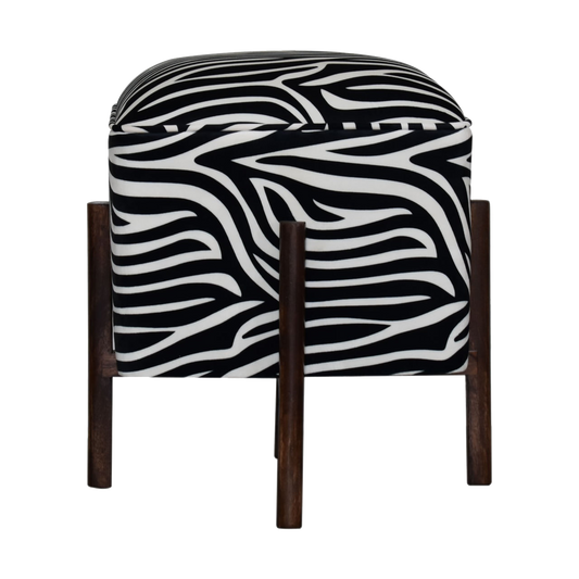 Zebra Footstool