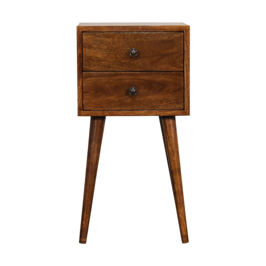 Mini 2 Drawer Chestnut Bedside