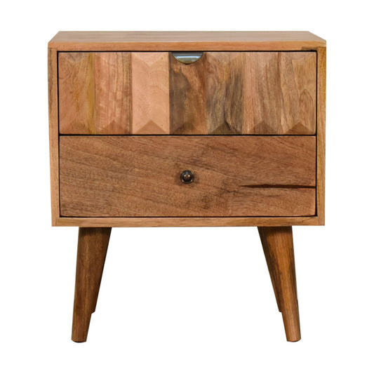 Oak-Style Prism Bedside