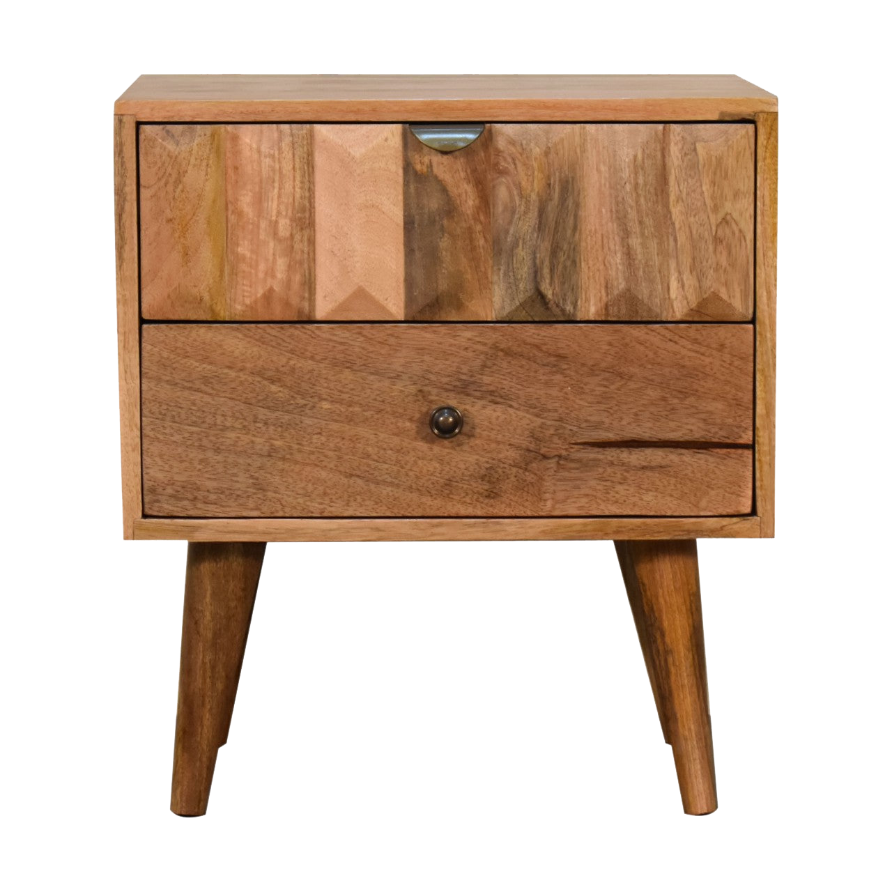 Oak-Style Prism Bedside