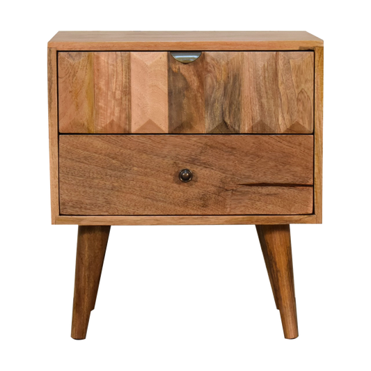 Oak-Style Prism Bedside