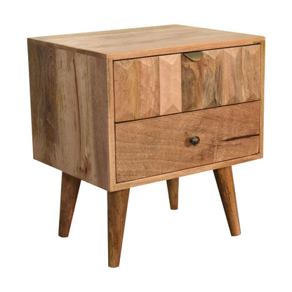 Oak-Style Prism Bedside