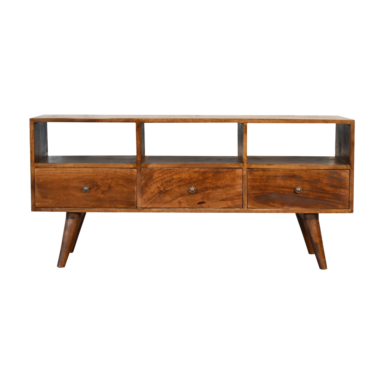 Chestnut Nordic 3 Drawer TV Unit
