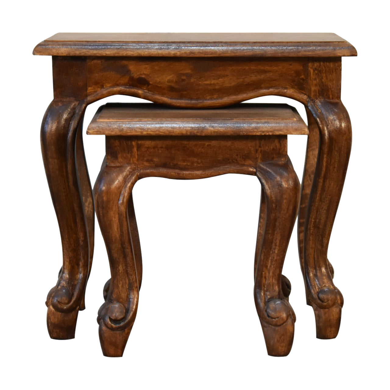 Chestnut French Style Stool Set