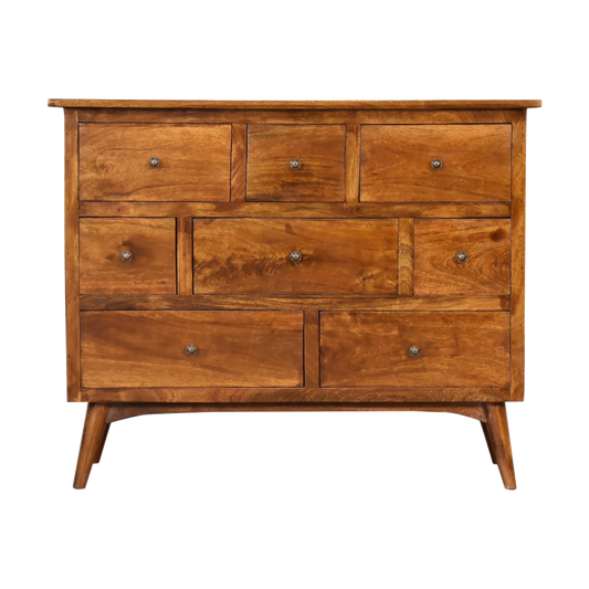 Chestnut Solid Wood 8 Drawer Chest