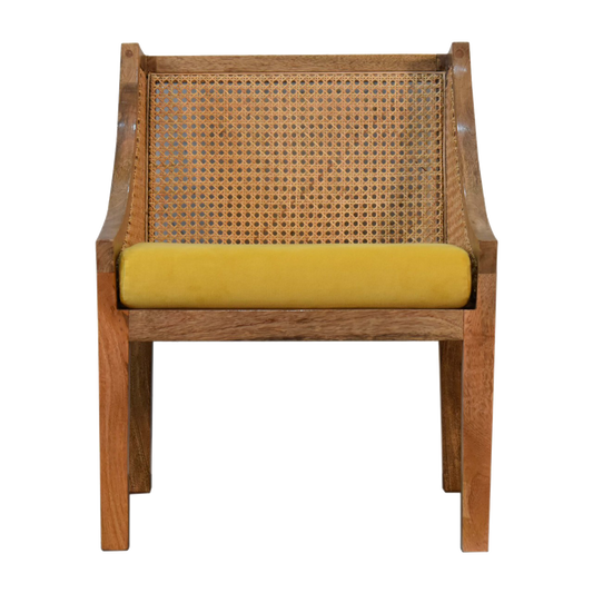 Larissa Mustard Cotton Velvet Chair