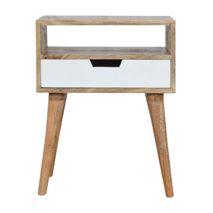 White Painted Drawer Bedside Table