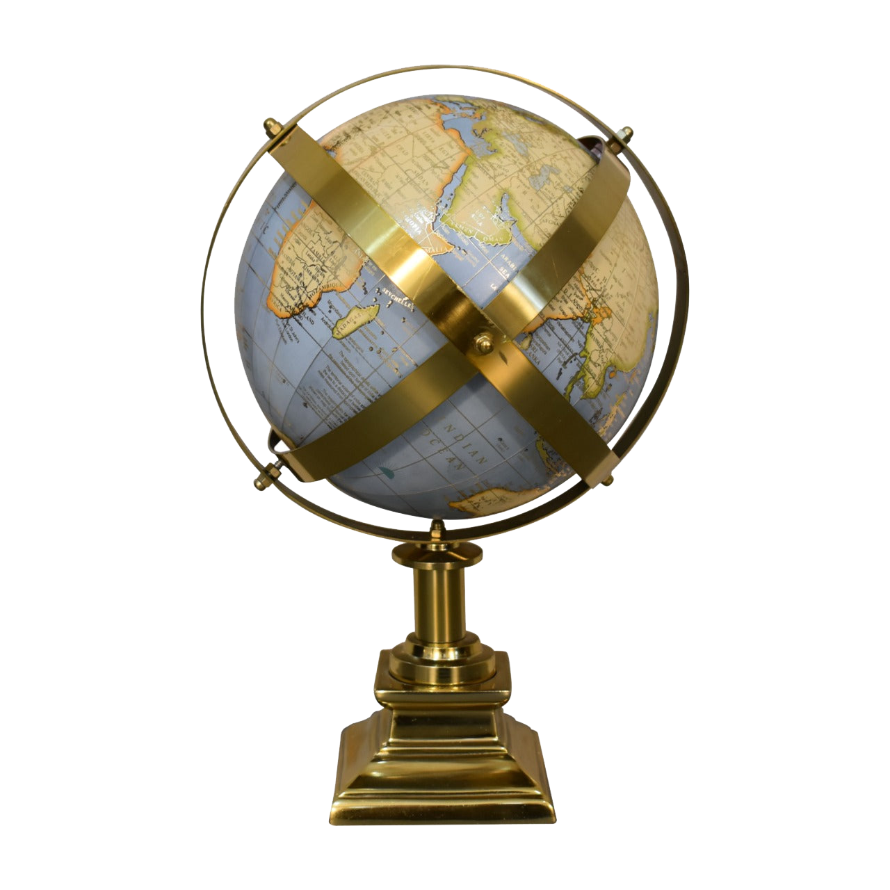 Grey Globe with Gold Frame