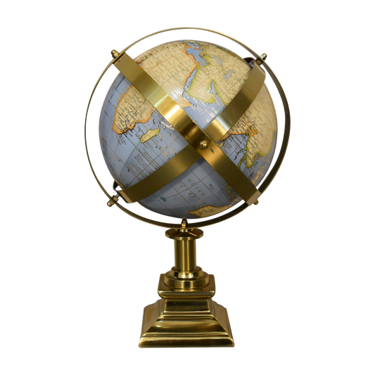 Grey Globe with Gold Frame
