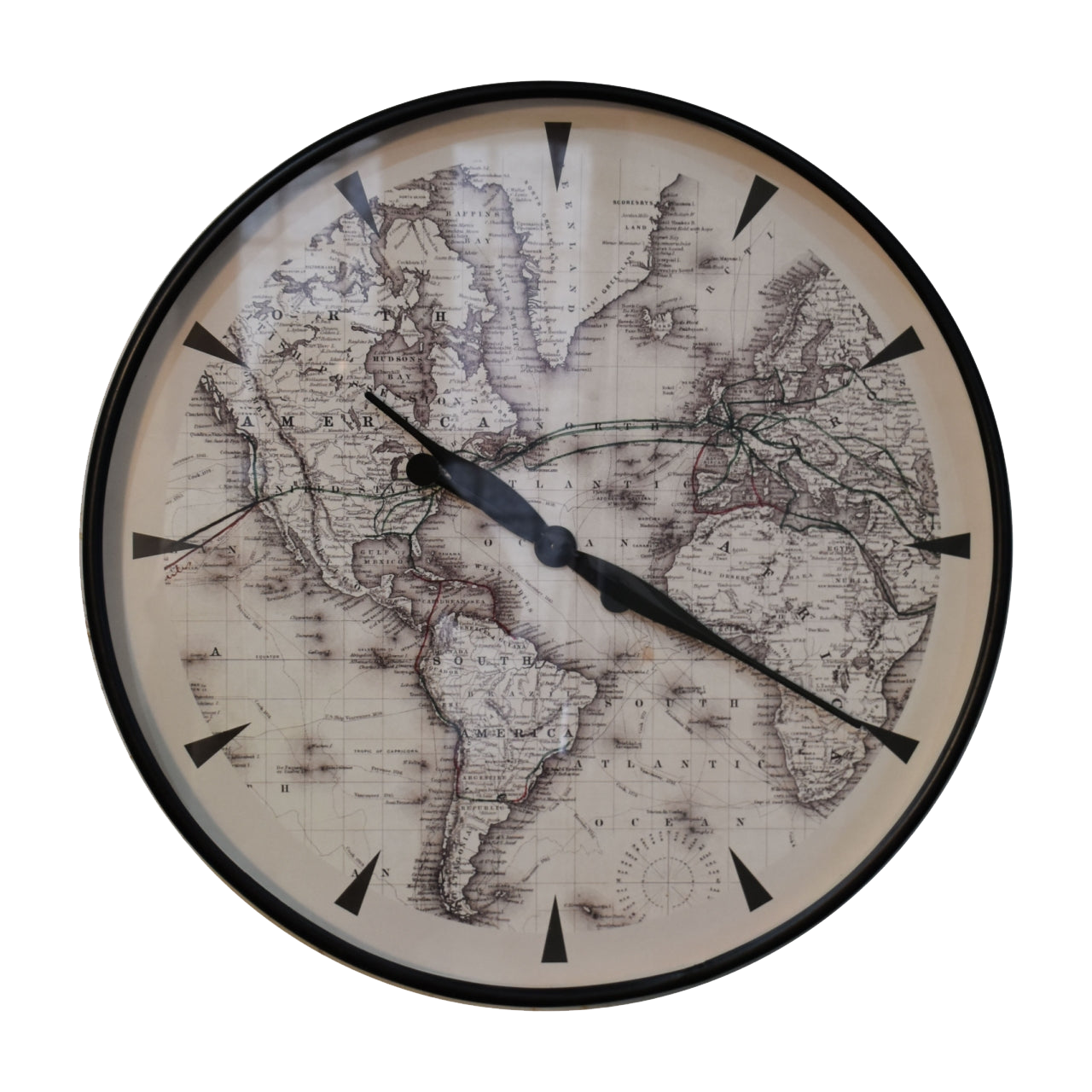 Atlas Style Wall Clock