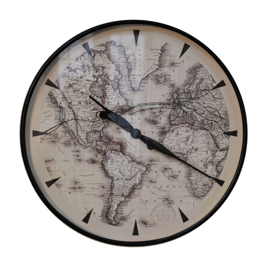 Atlas Style Wall Clock