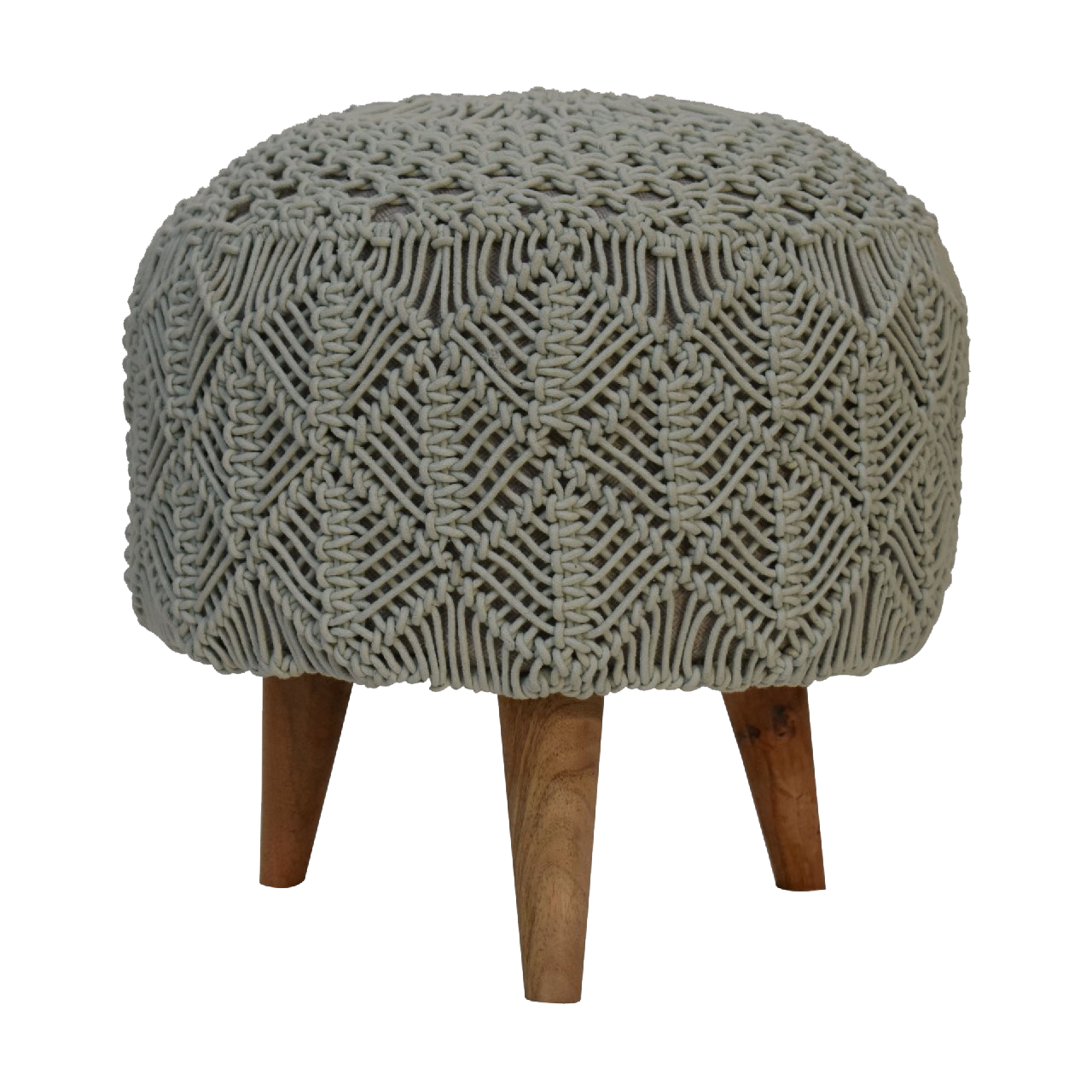 Crotchet Sea Green Footstool