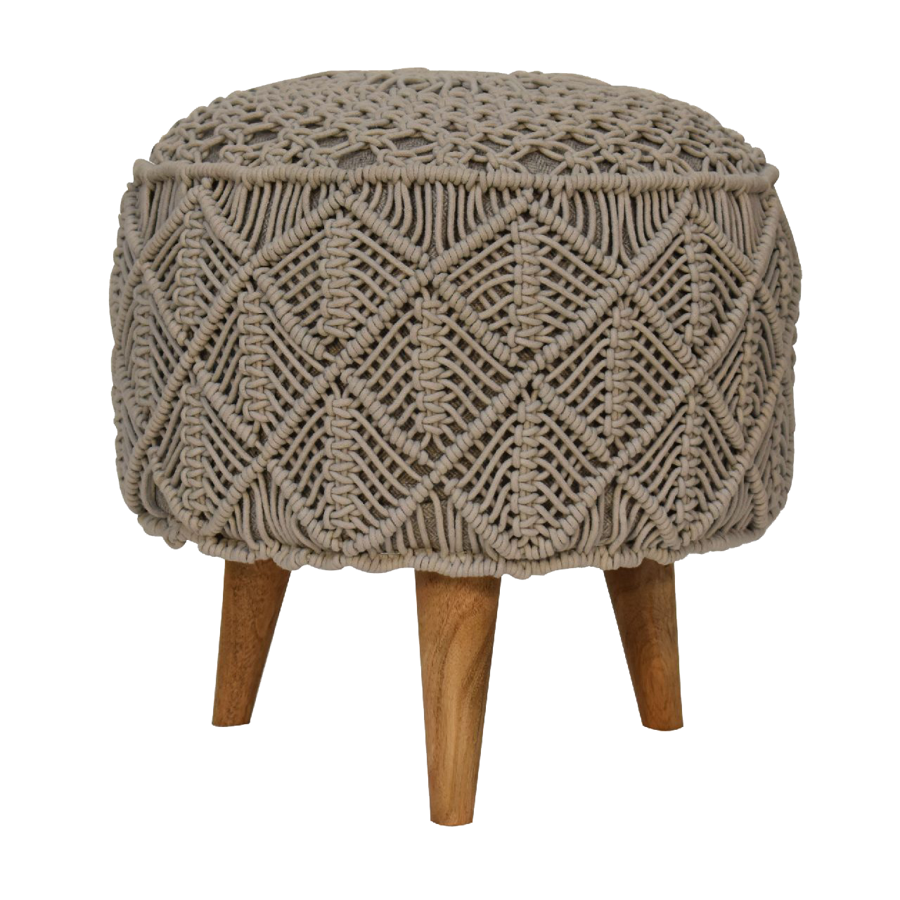 Crotchet Grey Footstool