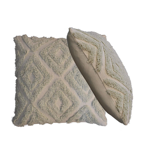 Sage Green Mini Tassle Cushion Set of two